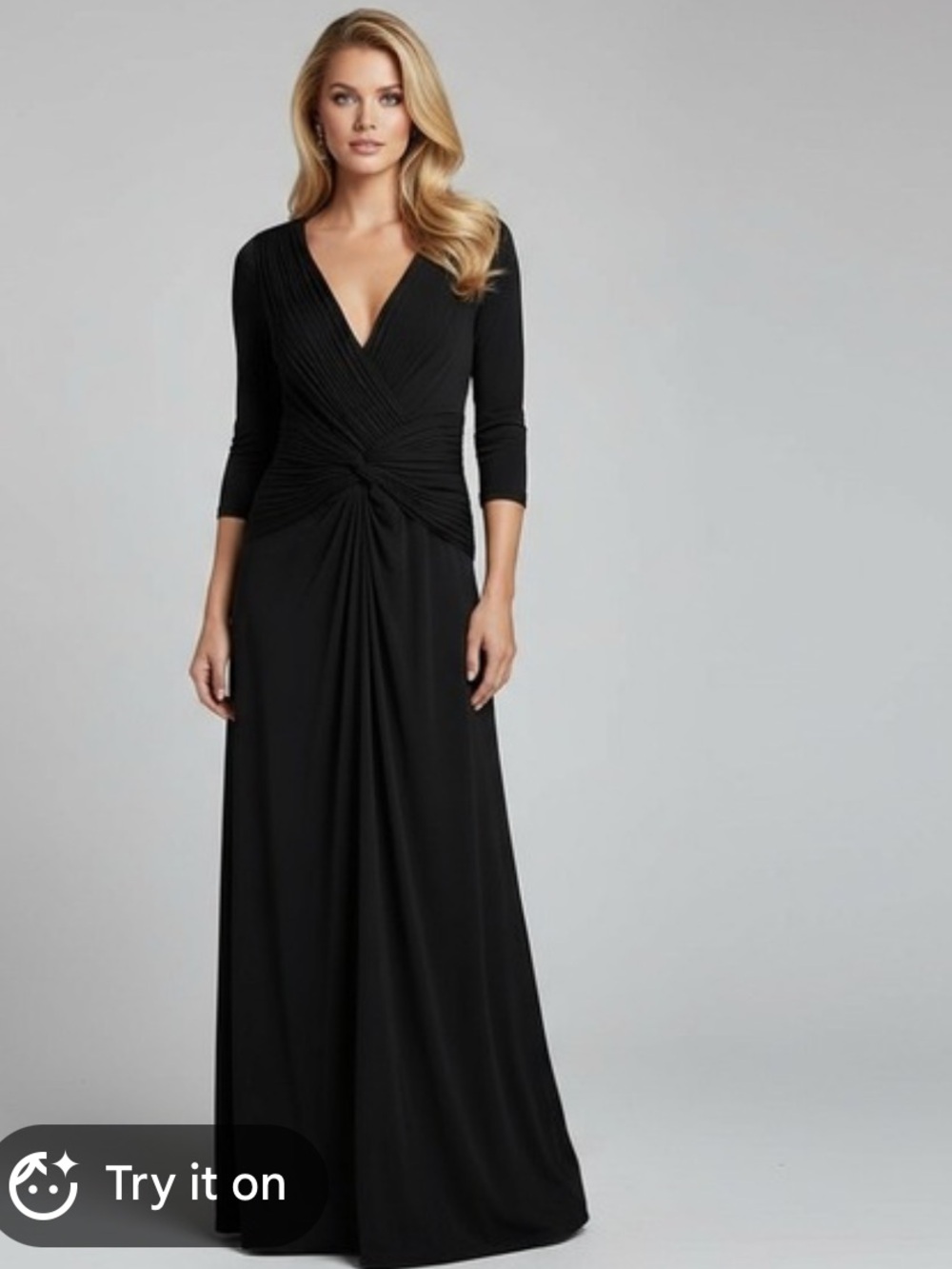 Tadashi too size 1x jersey twist front gown